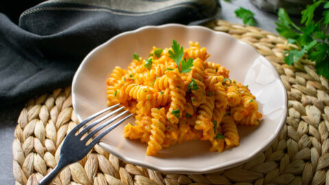 Fusilli con crema di peperoni